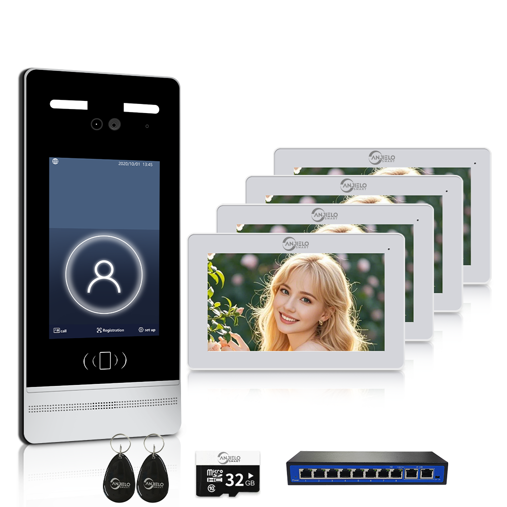 Anjielo Smart Advanced facial recognition authentication, supporting card, password, and face authentication, freeing your hands for convenient entry and exit