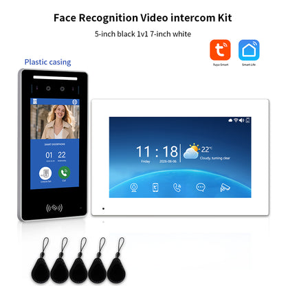 Anjielo Tuya 3D AI Facial Recognition Video Intercom, 5 Ways Unlock Villa Multi-Family Video Door Phone
