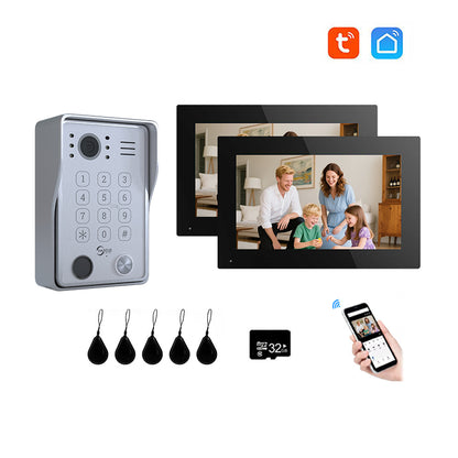 Anjielo Smart Wifi Doorbell Cam Video Intercom System by Tuya Wifi- 1080p HD Security and Multiple Unlock Options Including RFID Cards Support IP Camera