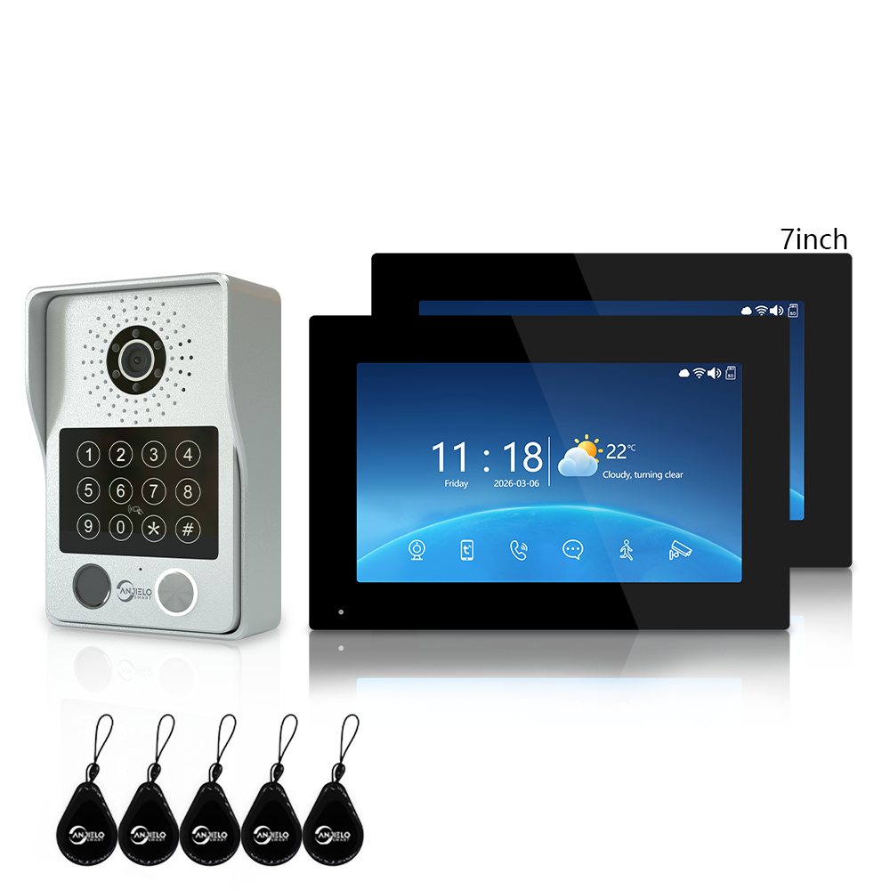 4-Wire Video Intercom with Night Vision & Motion Detection Video Door Phone with Tuya App Support