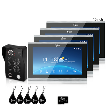 Anjielo 1080P Villa Video Intercom Tuya Smart IP65 Waterproof  4 Wire 5-in-1 Unlocking Video Intercom System