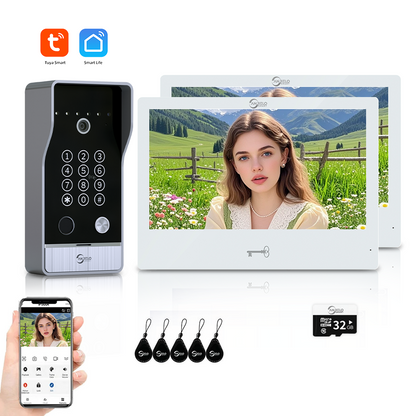 AnjieloSmart 7-inch Monitoring Video Doorbell Intercom System Waterproof Door Entry Intercom  for Villas