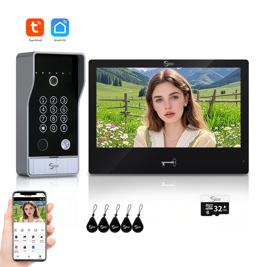 AnjieloSmart 7-inch Monitoring Video Doorbell Intercom System Waterproof Door Entry Intercom  for Villas