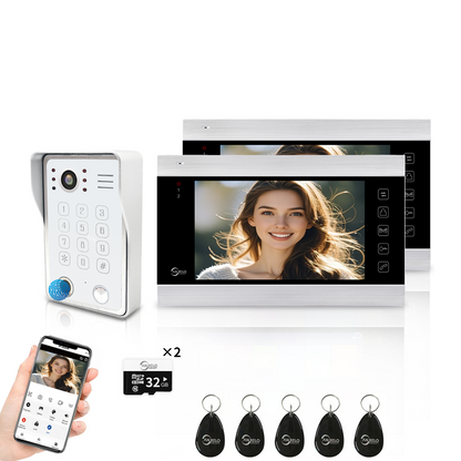 Anjielo Smart WiFi-Enabled 7" Touchscreen Video Doorphone - 1080p Resolution & App-Controlled Re