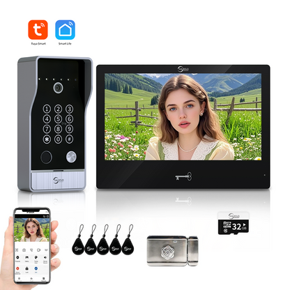 AnjieloSmart 7-inch Monitoring Video Doorbell Intercom System Waterproof Door Entry Intercom  for Villas