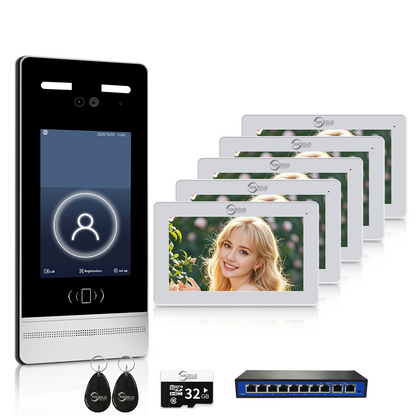 Anjielo Smart Advanced facial recognition authentication, supporting card, password, and face authentication, freeing your hands for convenient entry and exit