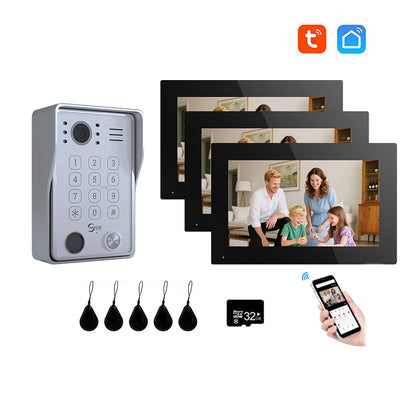 Anjielo Smart Wifi Doorbell Cam Video Intercom System by Tuya Wifi- 1080p HD Security and Multiple Unlock Options Including RFID Cards Support IP Camera