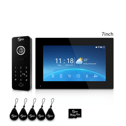 Anjielo 7 Inch 10 Inch Touch Monitor 4 Wire Tuya Video Intercom System Tuya Smart Life APP For Villa Home Security
