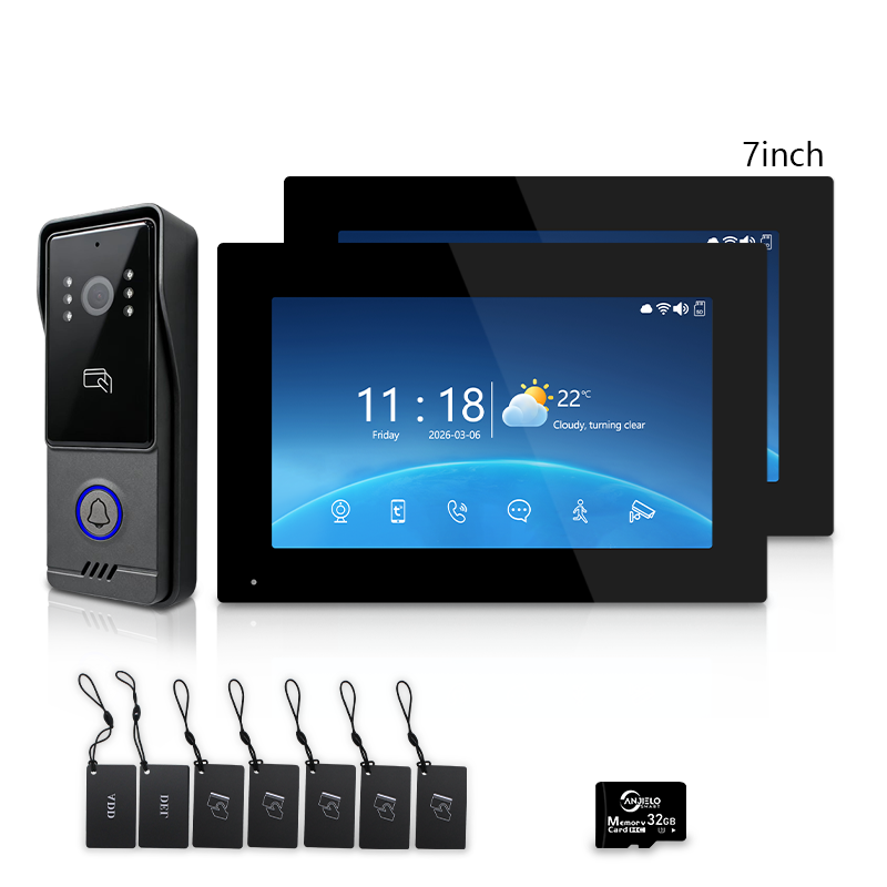 Anjielo Good Quality WIFI 1080P Video Door Phone 4-wire TUYA Smart Door Phone Intercom System Home Security Phone