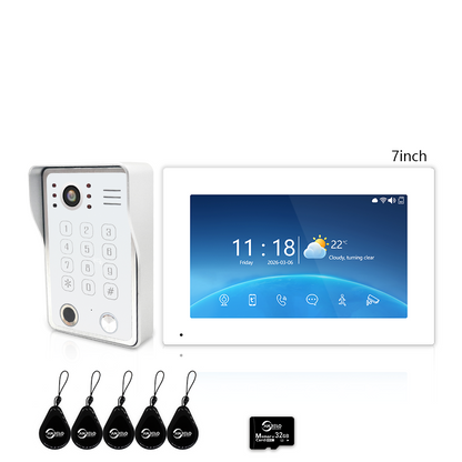 Anjielo 1080P Villa Video Intercom Tuya Smart IP65 Waterproof  4 Wire 5-in-1 Unlocking Video Intercom System
