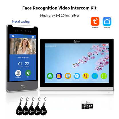 AnjieloSmart Newest Facial Recognition Video Intercom Multi-screen Display  IP AI Terminal For Multi-Apartment