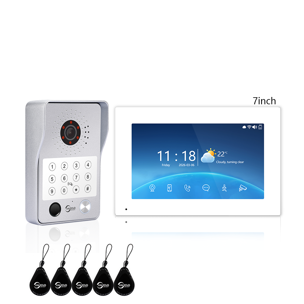 4-Wire Video Intercom with Night Vision & Motion Detection Video Door Phone with Tuya App Support