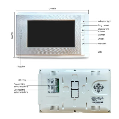 Anjielo apartment intercom system 7-inch video doorbell intercom kit aluminum alloy camera can be equipped with 2/3/4 intercom system