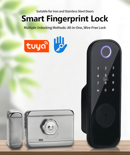 Anjielo Wireless Tuya Smart Fingerprint Lock All-in-One and Wire-Free lock Semiconductor Fingerprint Recognition