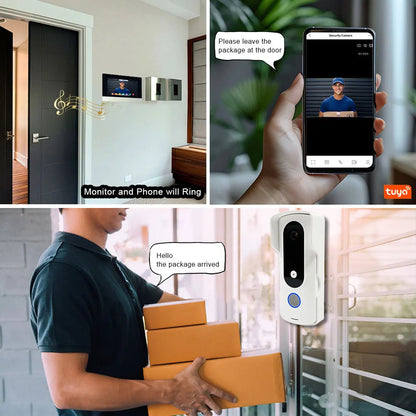 Anjielo Home security 2-wire video doorbell intercom system 7 inch touch screen with night vision