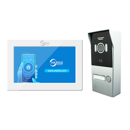Anjielo 2 wire Video Video Intercom Doorbell 1080P Tuya 7 Inch Touch Monitor Support Dahua and Hikvision and IP Camera