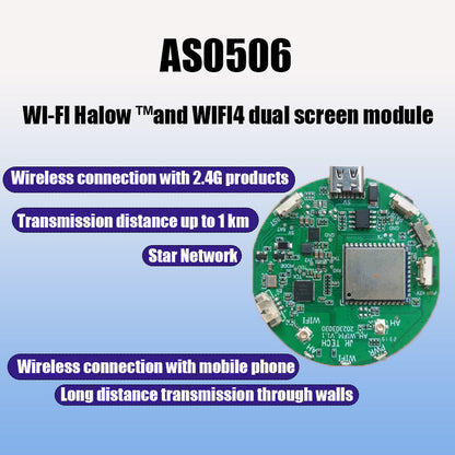 Anjielo Smart long distance speed fast diffraction strong WiFi HaLow+WiFi4 dual frequency module