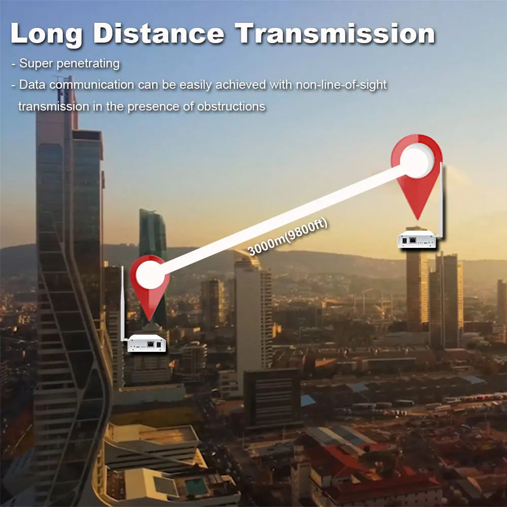 Anjielo Wifi Halow Wireless Bridge Enhanced Version for 3km Long Distance Transmission Faster Speed and Stronger Penetration