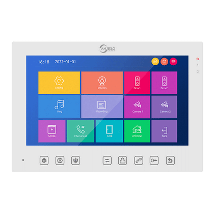 Anjielo Smart 4 Wire 1080P Tuya Smart 7inch Touch Button Screen Max Support 128G SD Card For Video Intercom