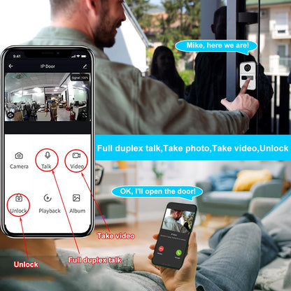 Anjielo 1080P Tuya Smart Video Doorbell Wifi Wireless Video Intercom Doorbell for Home Security Protection
