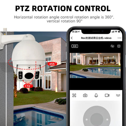 Anjielo 5MP TUYA WIFI Night Vision AI Motion Detection Supports Multiple Night Vision Modes Dual Light Source/Single Infrared Light WIFI HaLow IP Camera