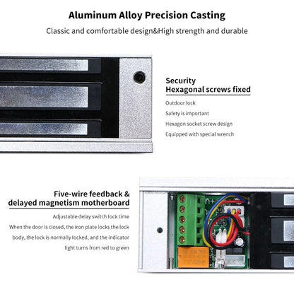 smart door lock Flush Mount 180Kg 12V Electric Magnetic Electromagnetic Lock for Door Gate Access
