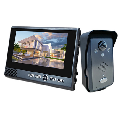 7 Inch 2.4Ghz Wireless Video Intercom Punch-Free Motion Detection Long Standby Visual Doorbell System