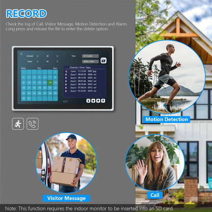 Anjielo Smart Tuya iDVR 1080P Smart Home Doorbell Large 15.6 Inch Video Intercom Control System WiFi Video 4 Split Screen IP Doorbell