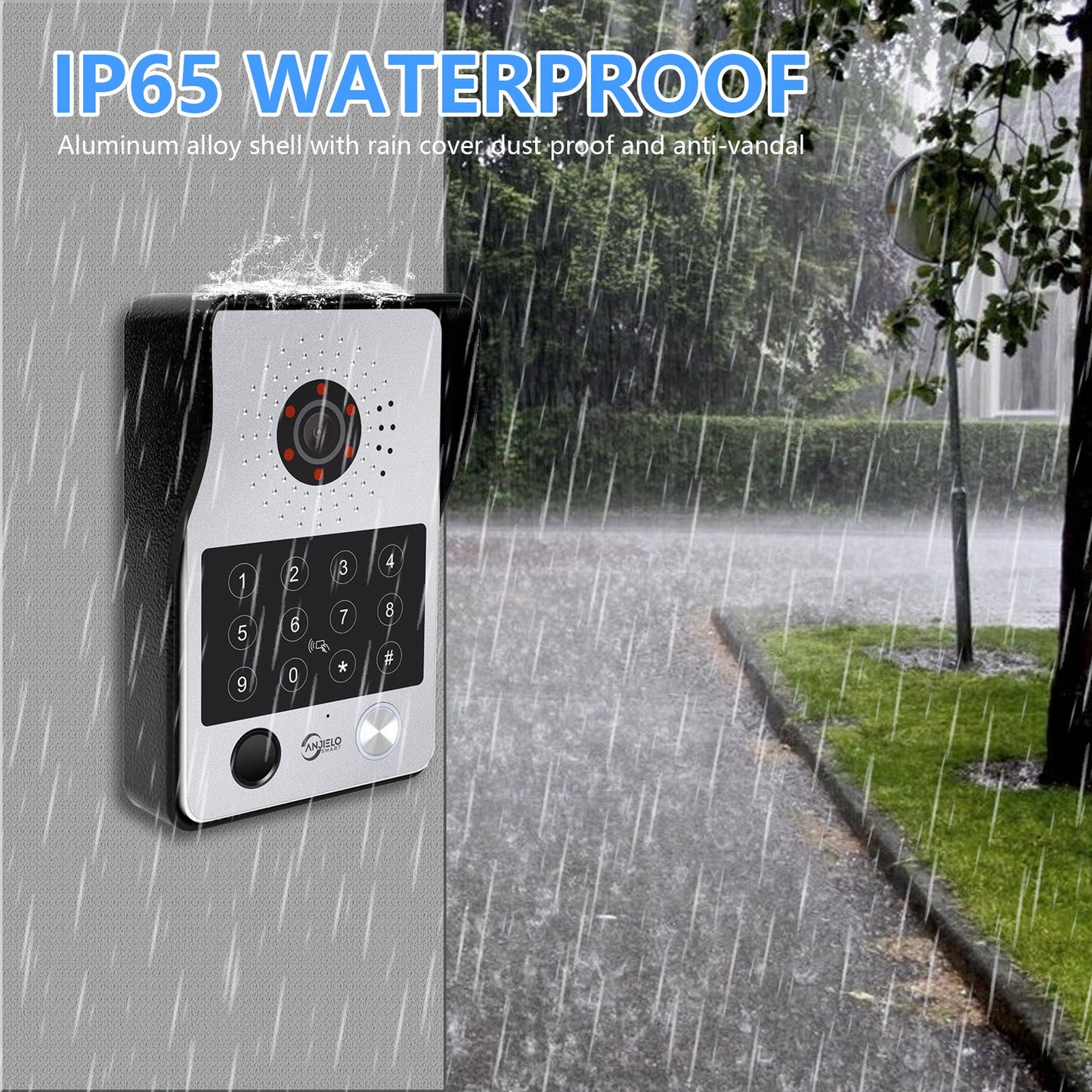 Anjielo Smart Tuya iDVR 1080P Smart Home Doorbell Large 15.6 Inch Video Intercom Control System WiFi Video 4 Split Screen IP Doorbell