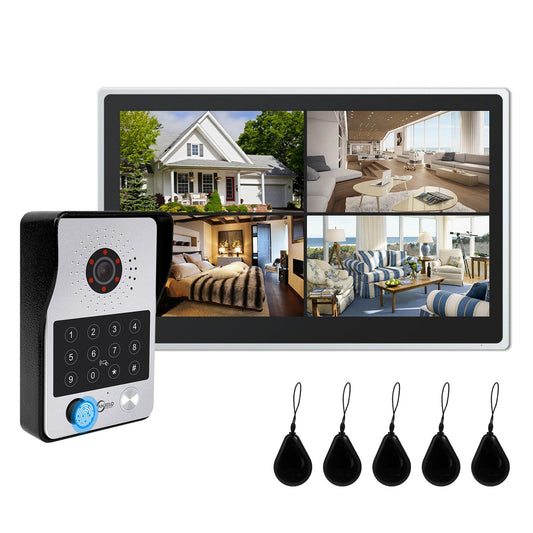 Anjielo Smart Tuya iDVR 1080P Smart Home Doorbell Large 15.6 Inch Video Intercom Control System WiFi Video 4 Split Screen IP Doorbell