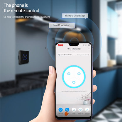 Anjielo Tuya WiFi Smart Wall Switch 1/2/3 Group Touch Smart Touch Sensor LED Light Switch Smart Home