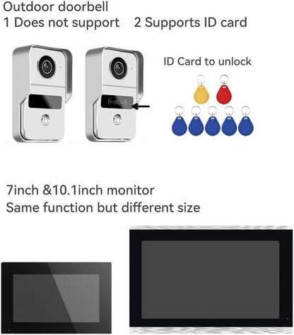 Anjielo Smart TUYA Wired Video Doorbell Apartment Intercom Touch Monitor System, 1080P for Home Security WiFi Smart Home Video Intercom Door Phone Kit
