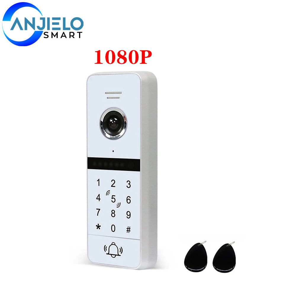 Anjielo HD outdoor doorbell with night vision password unlock RFID card unlock and waterproof function that can be connected to the video intercom screen