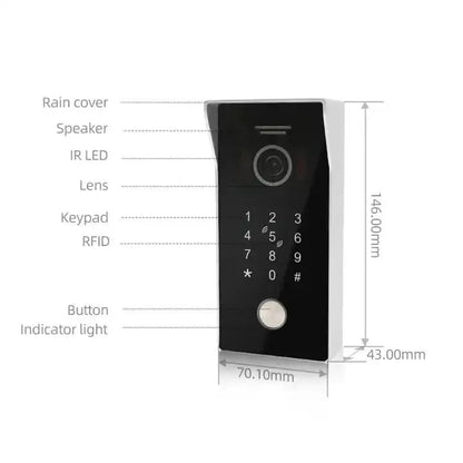 Anjielo Tuya WiFi Video Doorbell RFID Keypad 1080P Smart Life Camera POE IP Intercom Access Control System Waterproof
