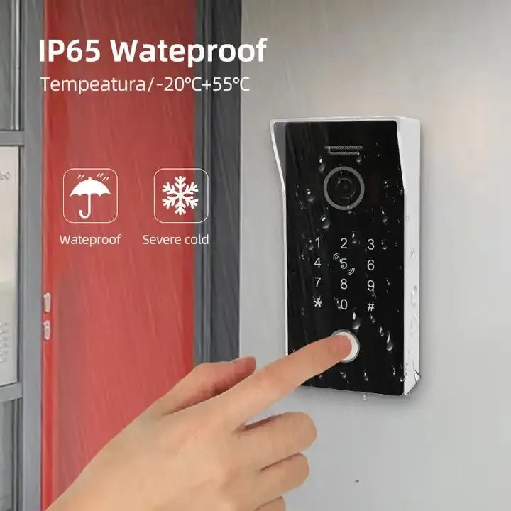 Anjielo Tuya WiFi Video Doorbell RFID Keypad 1080P Smart Life Camera POE IP Intercom Access Control System Waterproof