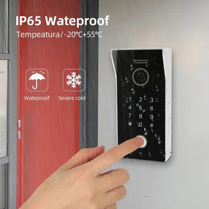 Anjielo Tuya WiFi Video Doorbell RFID Keypad 1080P Smart Life Camera POE IP Intercom Access Control System Waterproof