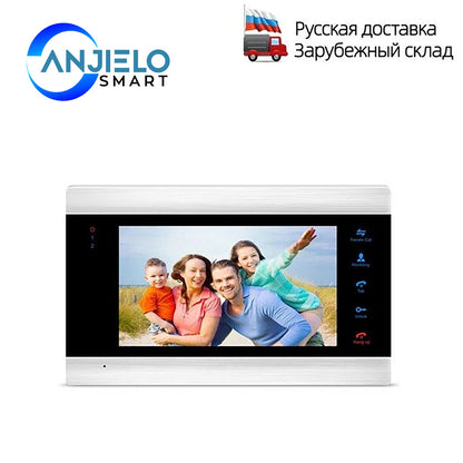Anjielo smart indoor monitor stand-alone intercom system multi-language night vision color wall-mounted monitor