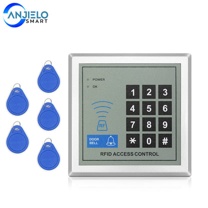 Anjielo Digital Password Access Control RFID Card Access Control System Kit Power Adapter Apartment Electronic Door Lock