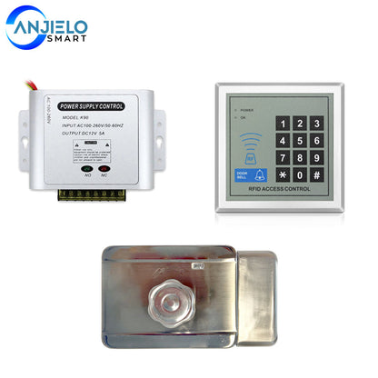 Anjielo Digital Password Access Control RFID Card Access Control System Kit Power Adapter Apartment Electronic Door Lock