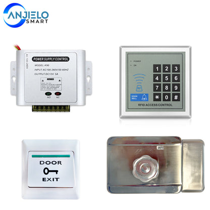 Anjielo Digital Password Access Control RFID Card Access Control System Kit Power Adapter Apartment Electronic Door Lock