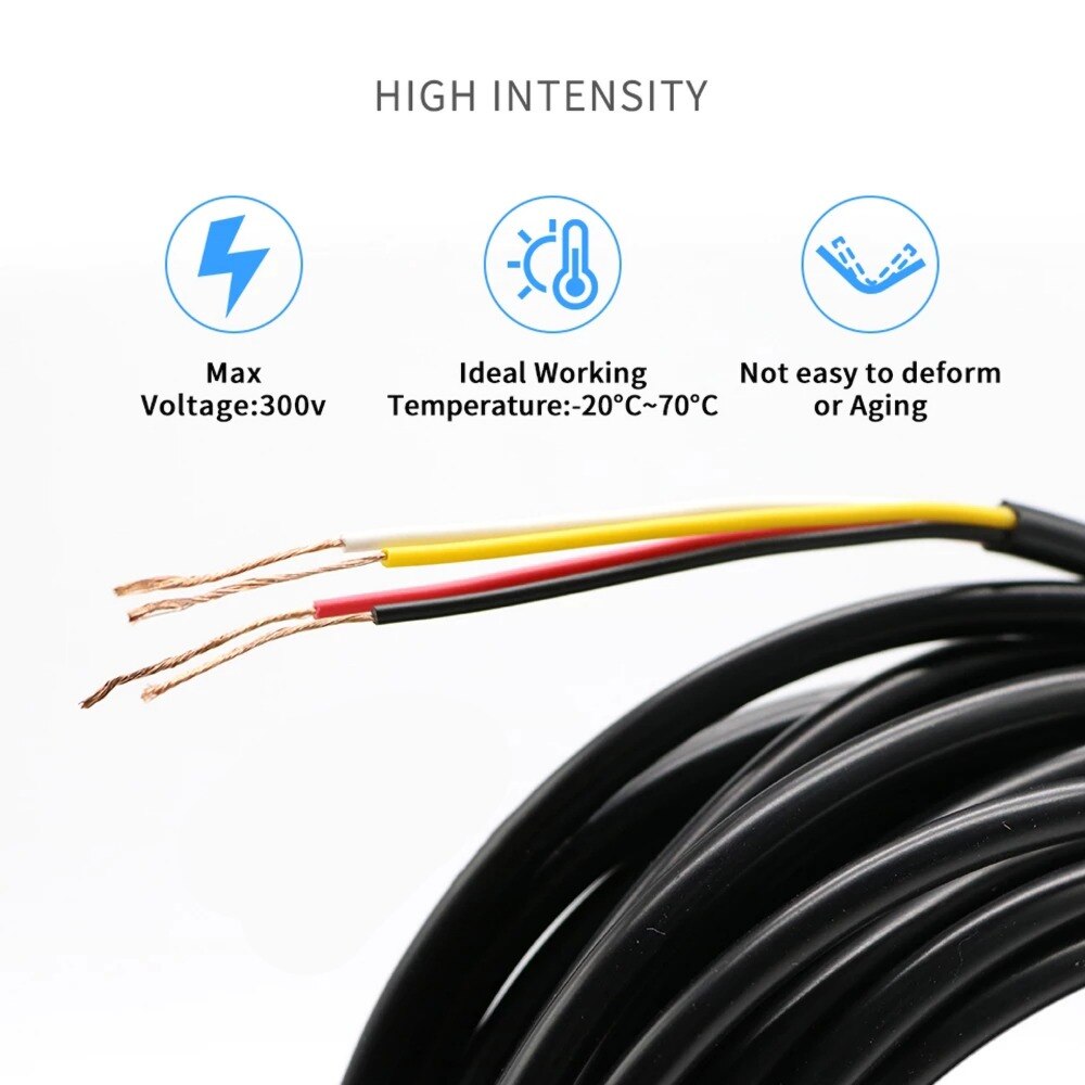 Anjielo Smart Video Extension Cable 4x0.2/0.3/0.5mm Tinned Copper Wire for Intercom
