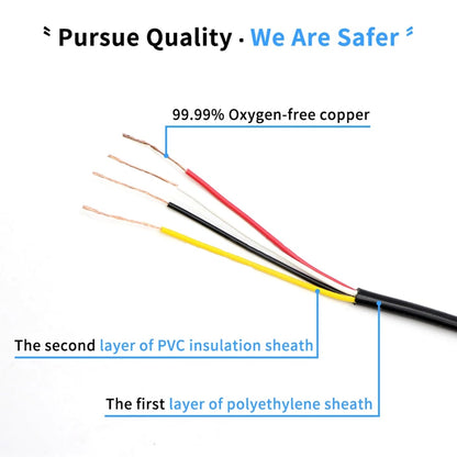 Anjielo Smart Video Extension Cable 4x0.2/0.3/0.5mm Tinned Copper Wire for Intercom