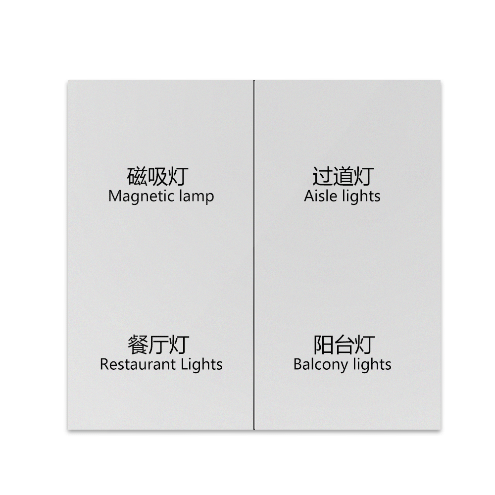 Anjielo Support Zigbee 4-button Control Touch Switch Single Pole Wi-Fi Zero Fire ABS/PC Housing for Home Automation