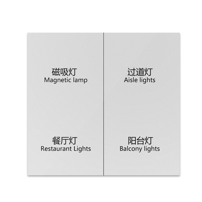 Anjielo Support Zigbee 4-button Control Touch Switch Single Pole Wi-Fi Zero Fire ABS/PC Housing for Home Automation