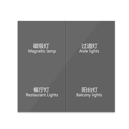 Anjielo Support Zigbee 4-button Control Touch Switch Single Pole Wi-Fi Zero Fire ABS/PC Housing for Home Automation