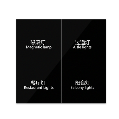 Anjielo Support Zigbee 4-button Control Touch Switch Single Pole Wi-Fi Zero Fire ABS/PC Housing for Home Automation
