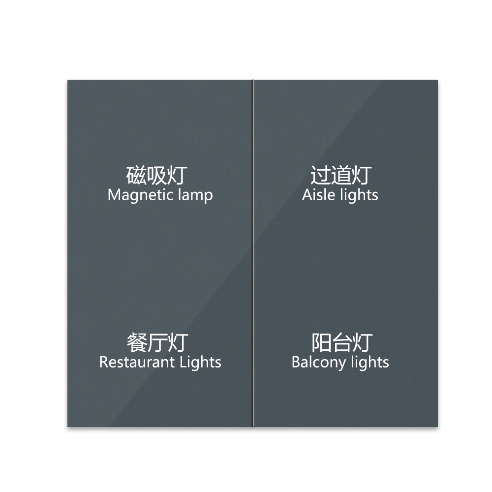 Anjielo Support Zigbee 4-button Control Touch Switch Single Pole Wi-Fi Zero Fire ABS/PC Housing for Home Automation