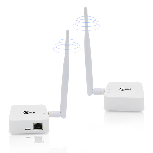 Anjielo 2025 two-piece WIFI HaLow bridge kit wireless access point outdoor maximum distance 1000 meters