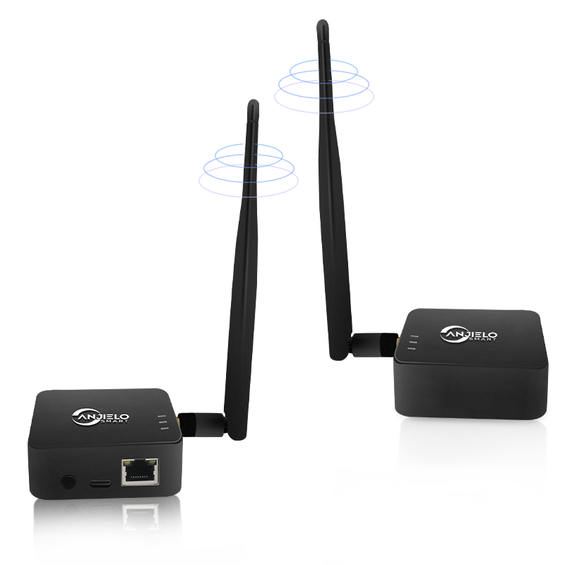 Anjielo 2025 two-piece WIFI HaLow bridge kit wireless access point outdoor maximum distance 1000 meters