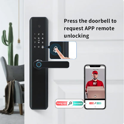 Anjielo Biometric Access Control System Security Smart Door Lock Supports Multiple Languages Remote Access